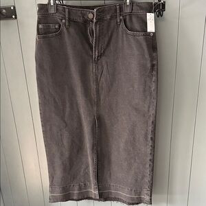 GAP Black Washed Denim Pencil Skirt